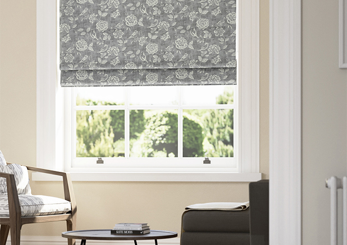 Bird Garden, Charcoal - Roman Blind - Image 5
